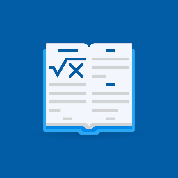 数学书矢量平面创意图标或设计元素图片下载