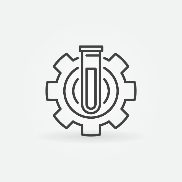齿轮图标中的试管图片下载