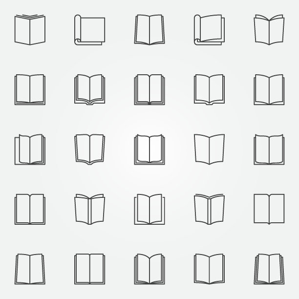 开卷图标集图片下载