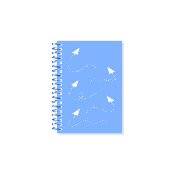 白色背景的书。笔记本。日记。教育。平的风格图片下载