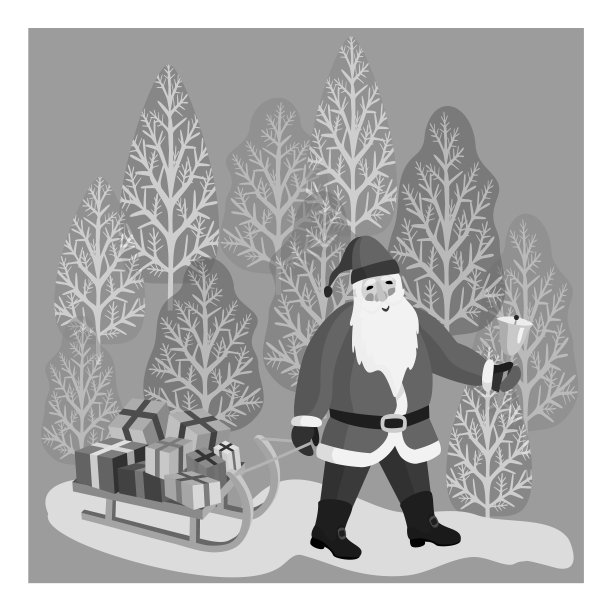 矢量-尼古拉斯在森林插图。图片下载