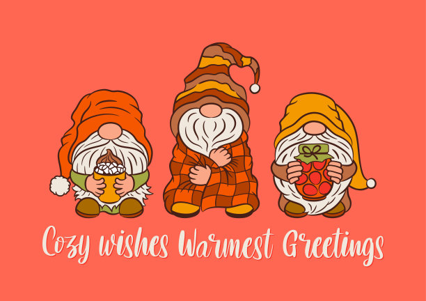 温馨的祝福，温馨的问候，可爱的侏儒。图片下载