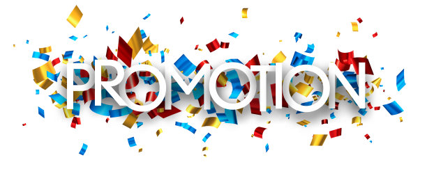 促销标志上剪彩带彩纸背景。图片下载