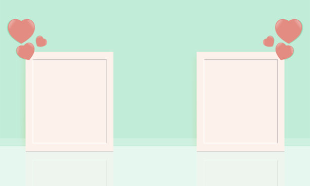垂直的白色相框模型在地板上靠在房间的墙上图片下载