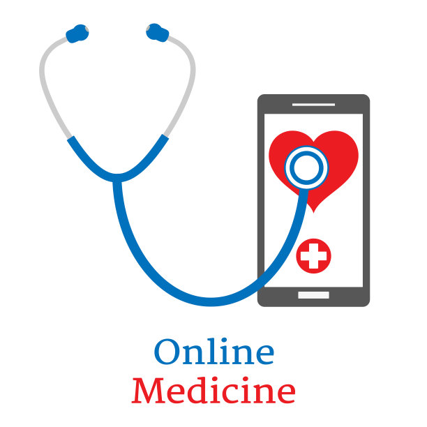 医学在线插图。手机听诊器图片下载