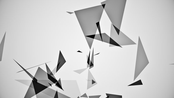 白色背景上涌现出的三角形图像图片下载