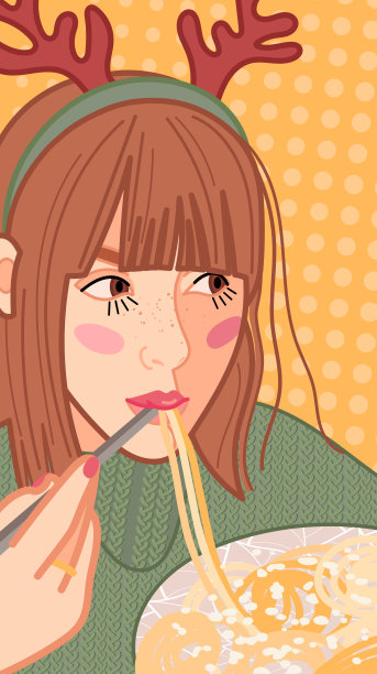 一个穿着圣诞驯鹿的女孩图片下载