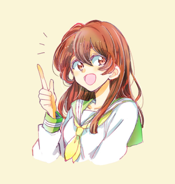 插图是一个女学生在指指点点图片下载