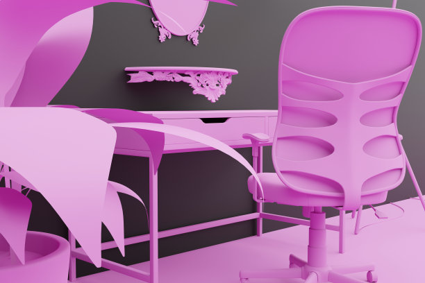 抽象的房间在黑色背景上的粉红色粉彩。图片下载