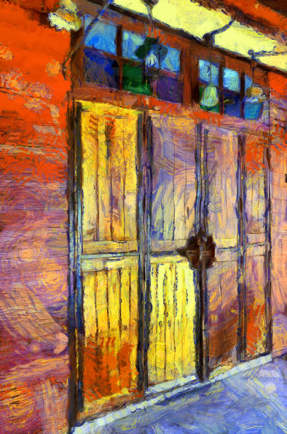 插画创造了一种印象派的绘画风格。图片下载