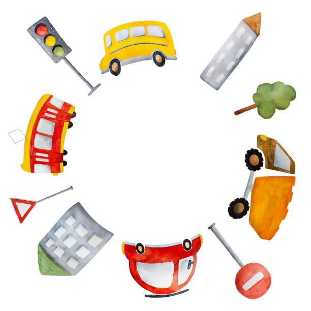 城市交通插图图片下载