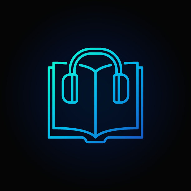 书与耳机彩色图标图片下载