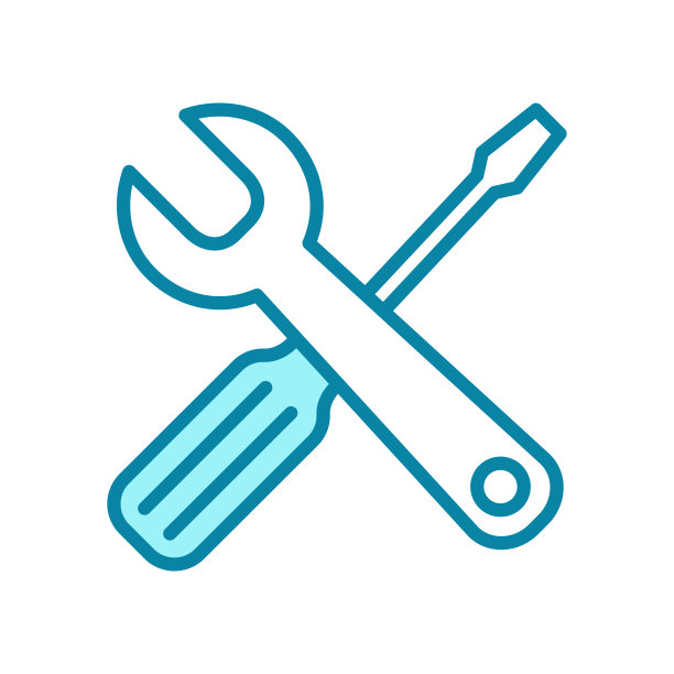 螺丝刀图标矢量设计模板在白色背景图片下载