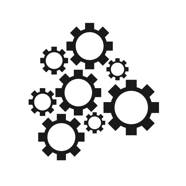 白色背景上的设置图标图片下载