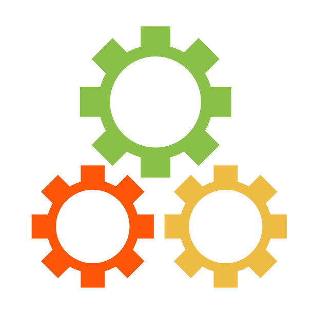 白色背景上的设置图标图片下载