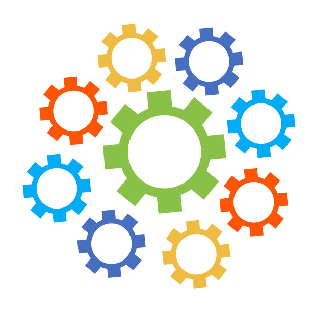 白色背景上的设置图标图片下载