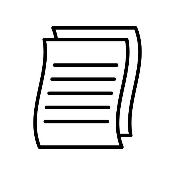 文档图标矢量设计模板在白色背景图片下载