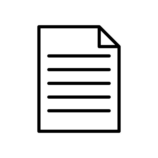 文档图标矢量设计模板在白色背景图片下载