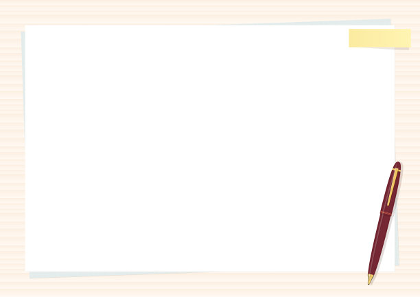 纸，笔，便利贴背景(白色木纹)图片下载