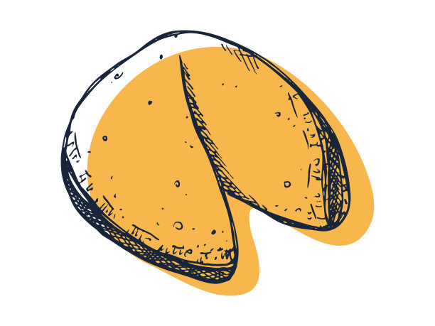 手绘中国幸运饼干剪纸图片下载