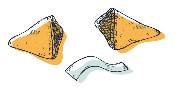 手绘中国幸运饼干剪纸图片下载