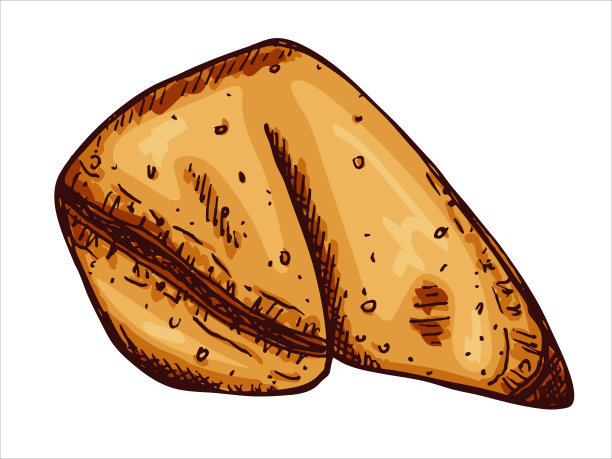 手绘中国幸运饼干剪纸图片下载