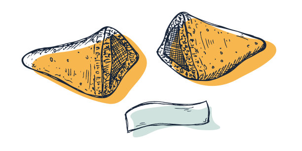 手绘中国幸运饼干剪纸图片下载