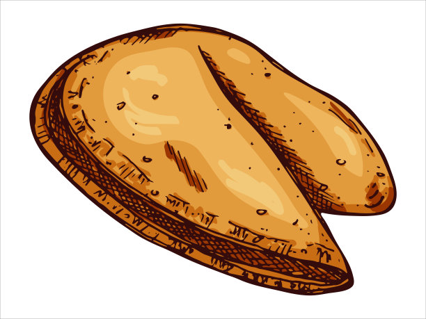 手绘中国幸运饼干剪纸图片下载