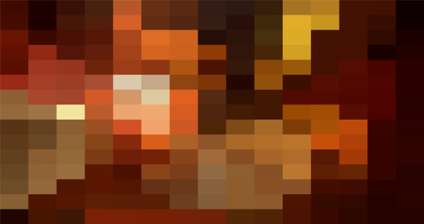 抽象橙色网格马赛克背景，现代抽象插画与三角形。创意设计多边形模板马赛克与正方形。图片下载