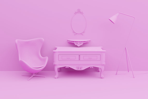 抽象的房间在粉色背景上的粉色粉彩。图片下载