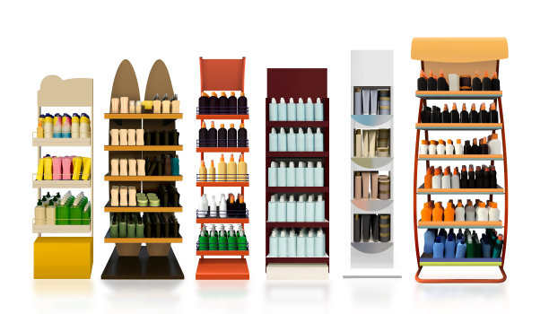 药店货架上的防晒霜图片下载