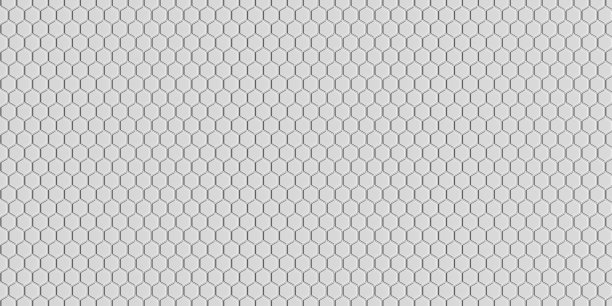 现代六边形场景蜂巢图案背景六边形抽象背景三维插图图片下载