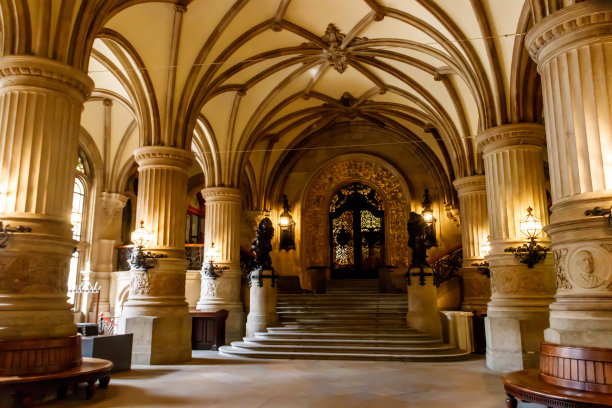 德国汉堡市政厅或Rathaus的内部图片下载