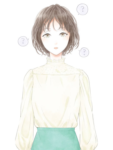 一个女人问问题的插图(Hatena标记)2图片下载