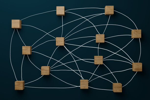 木块相互连接。图片下载