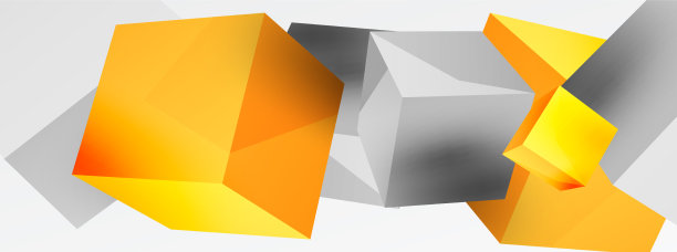 3d立方体抽象背景组成图片下载