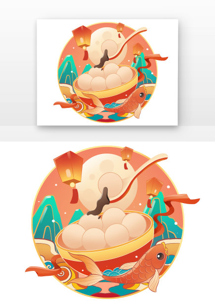 国潮创意元宵节图片下载