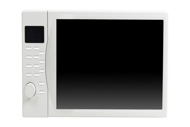 微波炉隔离在白色上图片下载