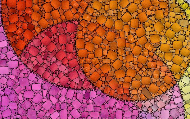 数字渲染抽象绘画马赛克-丙烯酸颜料流体概念艺术背景墙纸图片下载