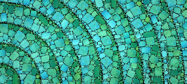 数字渲染抽象绘画马赛克-丙烯酸颜料流体概念艺术背景墙纸图片下载