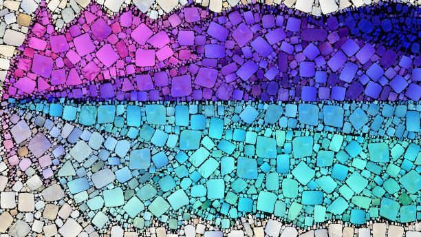 数字渲染抽象绘画马赛克-丙烯酸颜料流体概念艺术背景墙纸图片下载