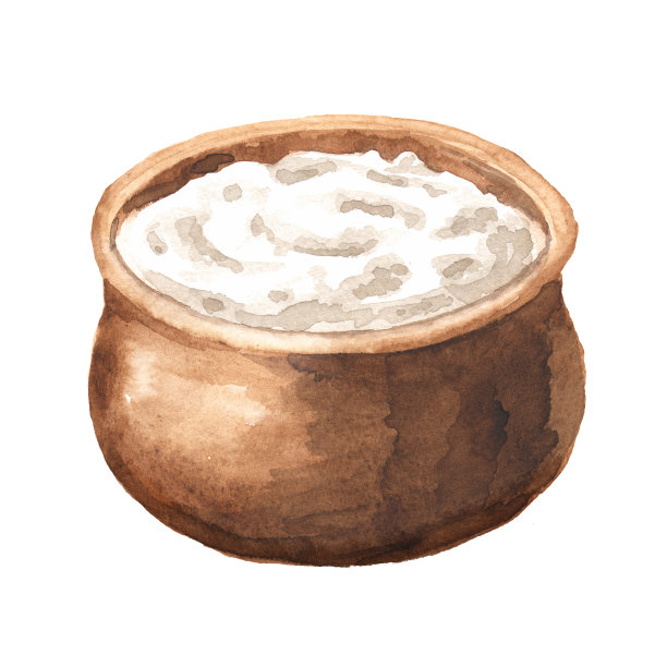 Clabber，手绘水彩插图孤立在白色背景上图片下载