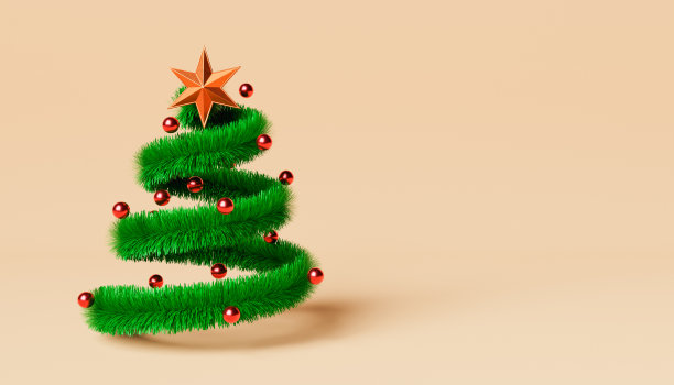 用金箔和小玩意做成的圣诞树图片下载