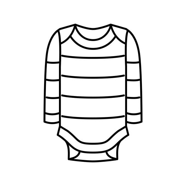 足球裤子婴儿布线图标矢量插图图片下载