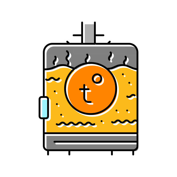 煮沸啤酒生产颜色图标矢量插图图片下载