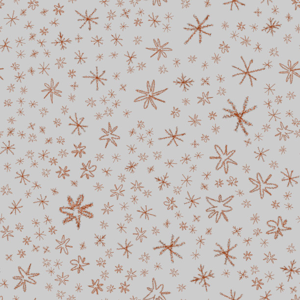 手绘雪花圣诞无缝图案。粉笔雪花背景上微妙的雪花飞舞。艺术粉笔手绘雪覆盖。令人兴奋的节日装饰。图片下载
