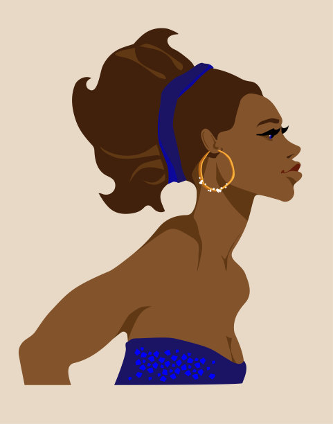 非洲妇女矢量，黑人女孩，非裔美国妇女图片下载