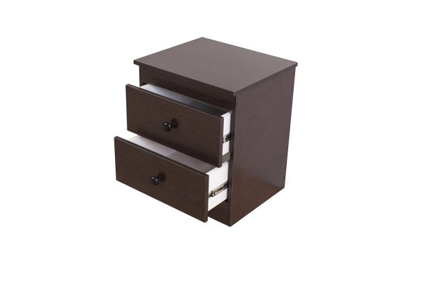 新的黑色开放床头柜孤立在白色背景图片下载