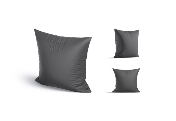 空白的黑色方形枕头样板架，不同的景致图片下载