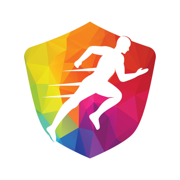 奔跑的人矢量符号。图片下载